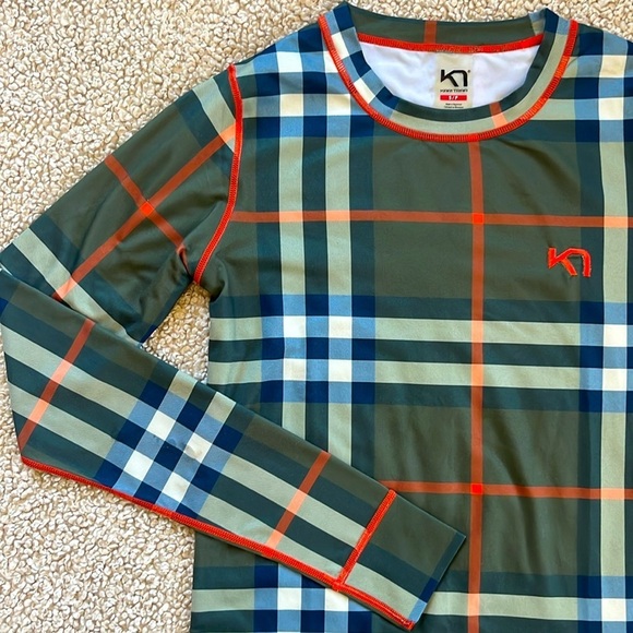 KARI TRAA Green Plaid Baselayer Size Small - Picture 11 of 11